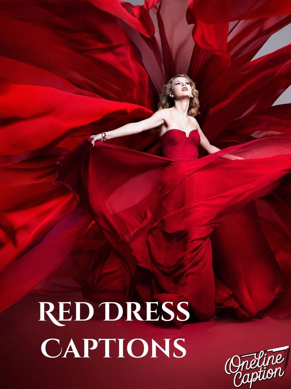 Red Dress Captions